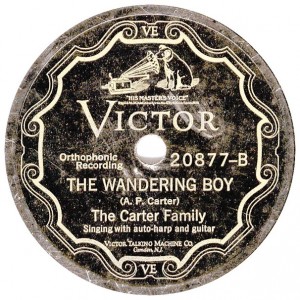 original RCA Victor label for Wandering Boy
